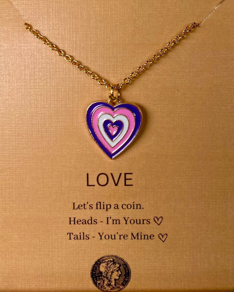 Y2k Heart Charm Necklace(Golden)