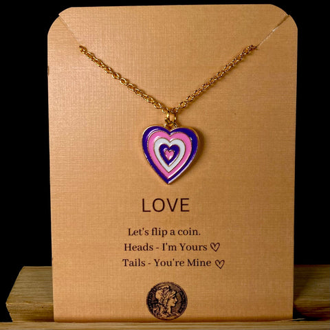 Y2k Heart Charm Necklace(Golden)