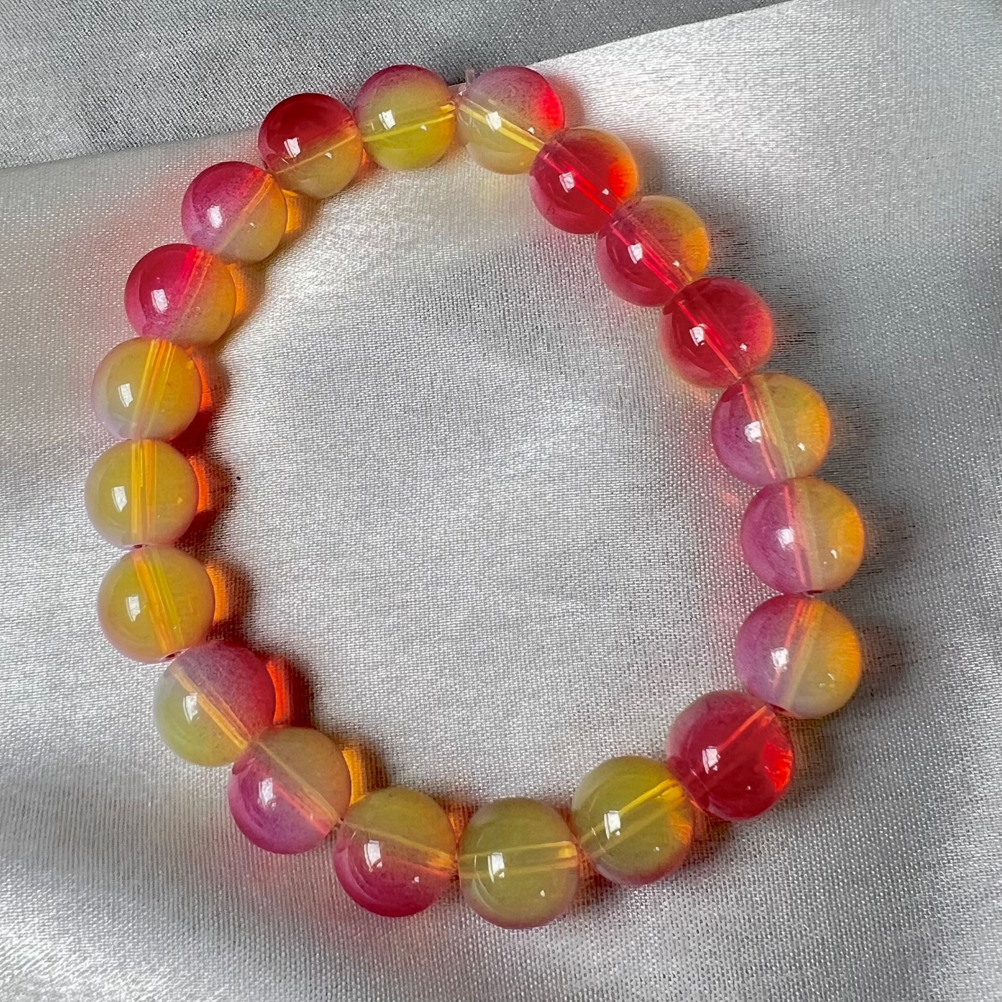 High Quality Stretchable Red-Yellow Tie-Dye Bracelet– Oralia India