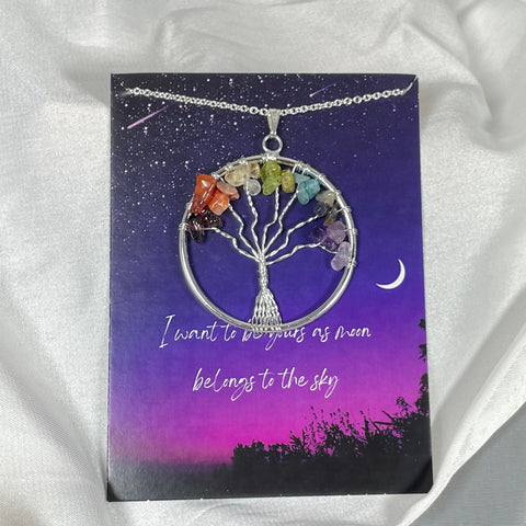 High Quality Tree of Life Semi Precious Stones Necklace