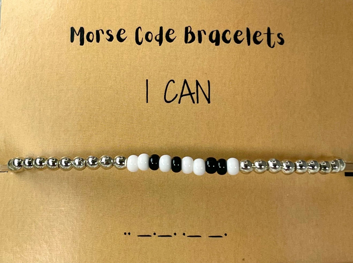 Affordable Silver I Can Morse Code Bracelet– Oralia India