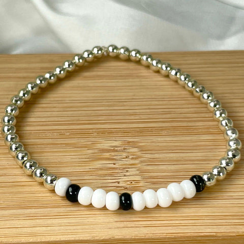 Silver Morse Code BFF Bracelet