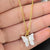 White  Acrylic Butterfly Charm Necklace (Golden)