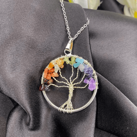 Tree of Life Semi Precious Stones Necklace