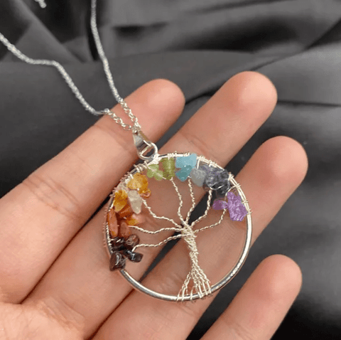 Tree of Life Semi Precious Stones Necklace